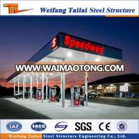 steel structure space grid gas station